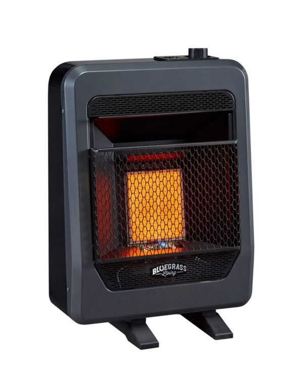 Bluegrass Living 10,000 BTU Natural Gas Ventless Infrared Space Heater with Base Feet B10TNIR-B