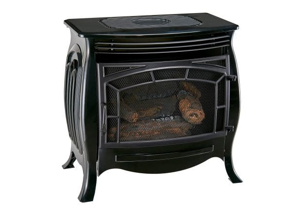 Duluth Forge 26,000 BTU Dual Fuel Ventless Gas Stove FDSR25-GF, Remote Control, Gloss Black Finish