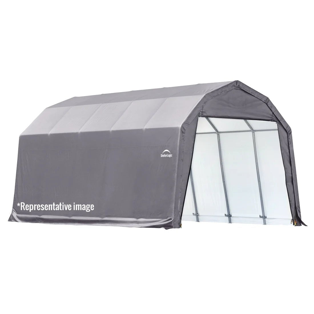 ShelterCoat Custom Round Wind and Snow Rated Shelter, 12 ft. x 20 ft. x 8 ft. Standard PE 9 oz. Grays - TryIlluminate