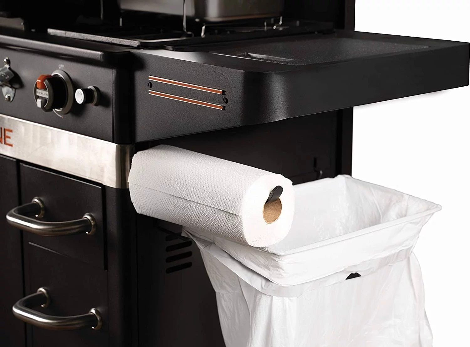 BLACKSTONE 36-Inch 4 Burner Gas Griddle with Dual Air Fryer Drawers – Model 1923 Black