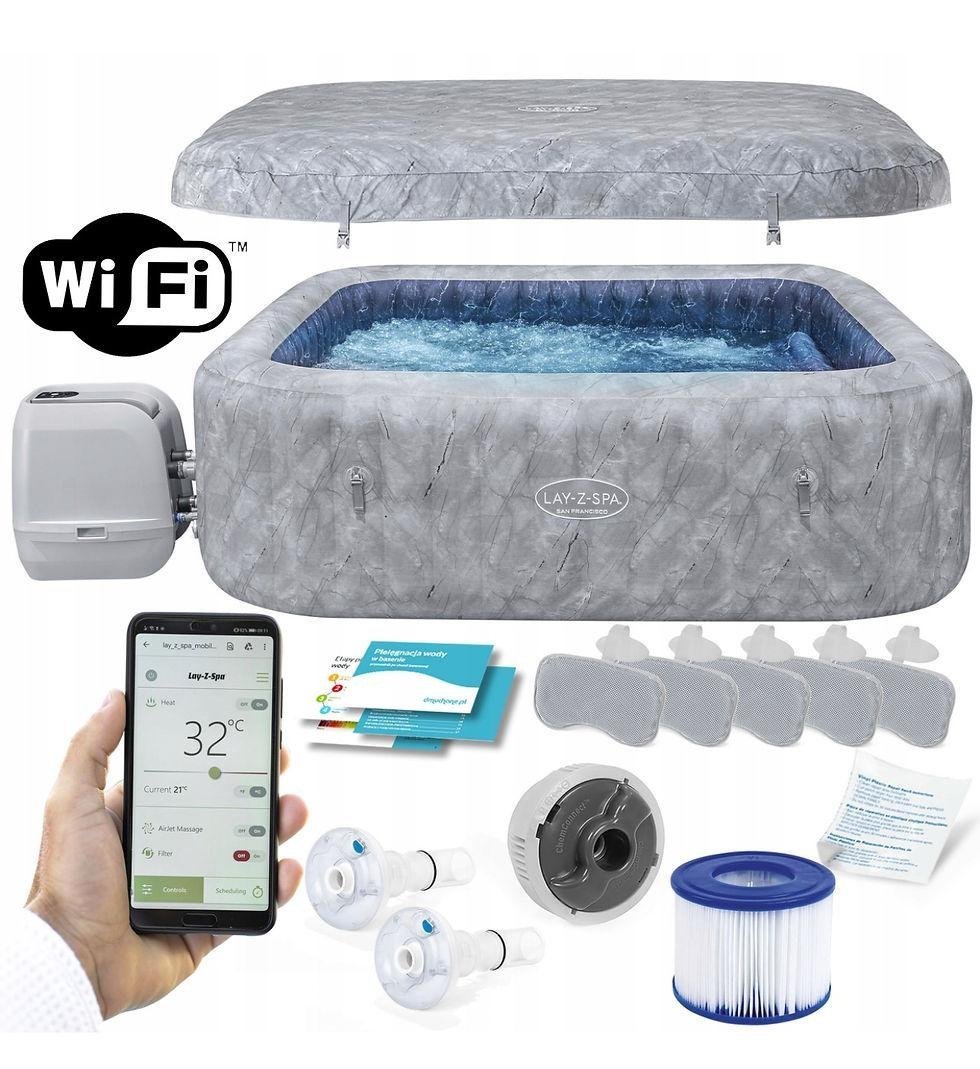 Spa gonflable Bestway Lay-Z-Spa San Francisco HydroJet Pro EnergySense - TryIlluminate