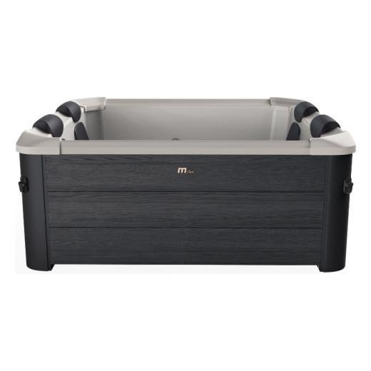 Spa rigide OSLO Mspa 6 personnes gris. 4 coussins. bâche incluse. hydromassages système - TryIlluminate