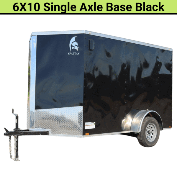 Spartan 6X10 Base Black Enclosed Cargo Trailer | Black | - TryIlluminate
