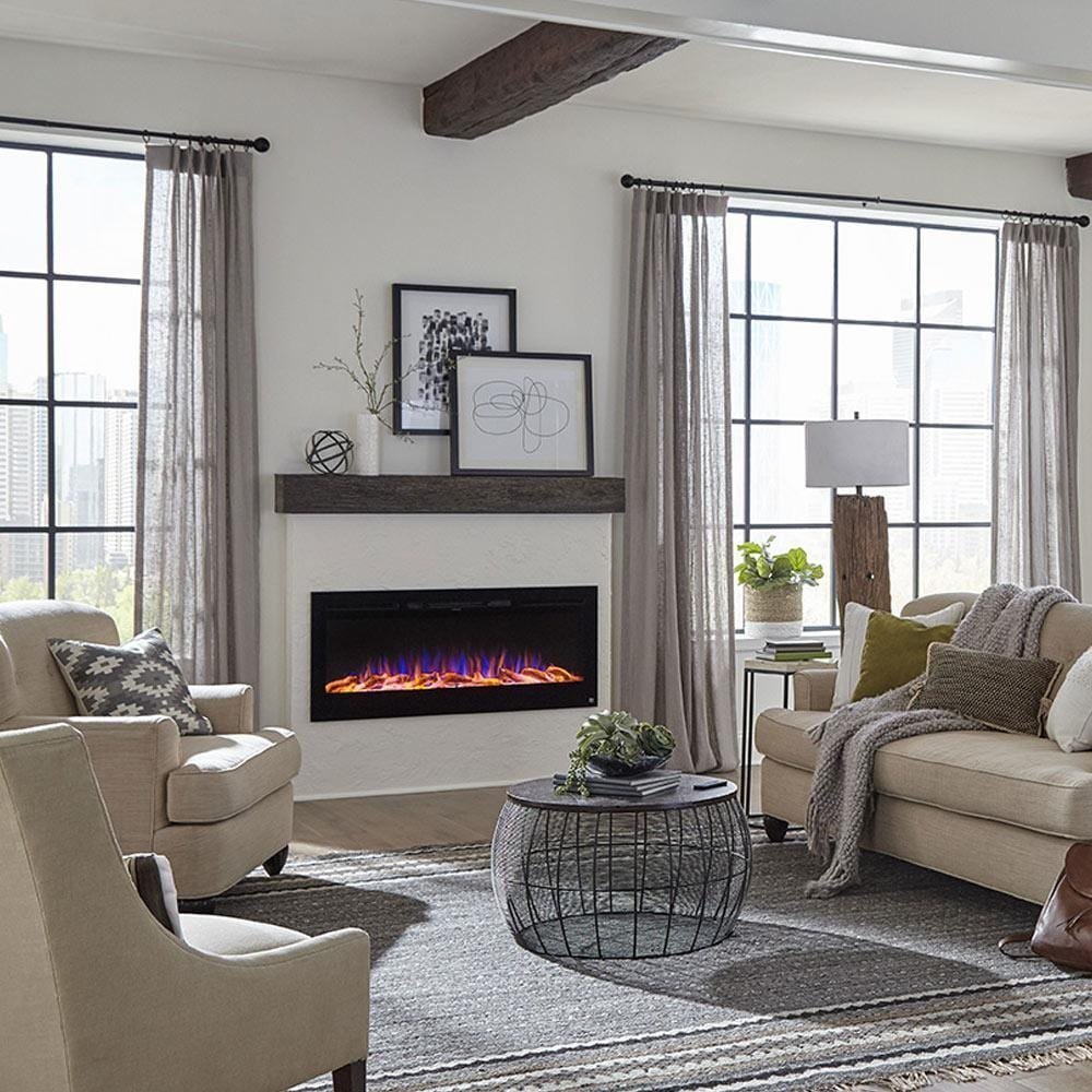 The Sideline 50 Inch Recessed Smart Electric Fireplace 80004