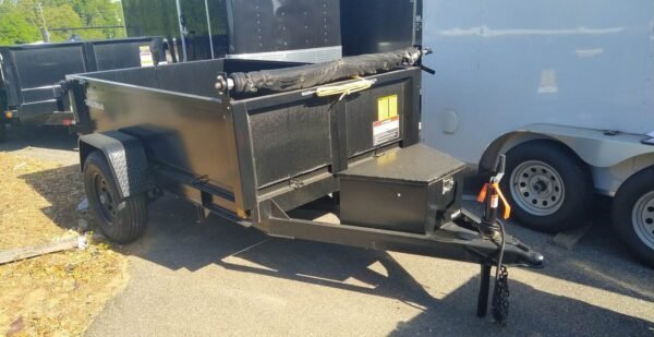 Triple Crown 5X8 Single Axle Lowrider Dump Trailer | Black | D5X8LRD - TryIlluminate