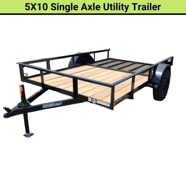 Triple Crown 6X10 Single Axle Utility Trailer | Black | U6X10G - TryIlluminate