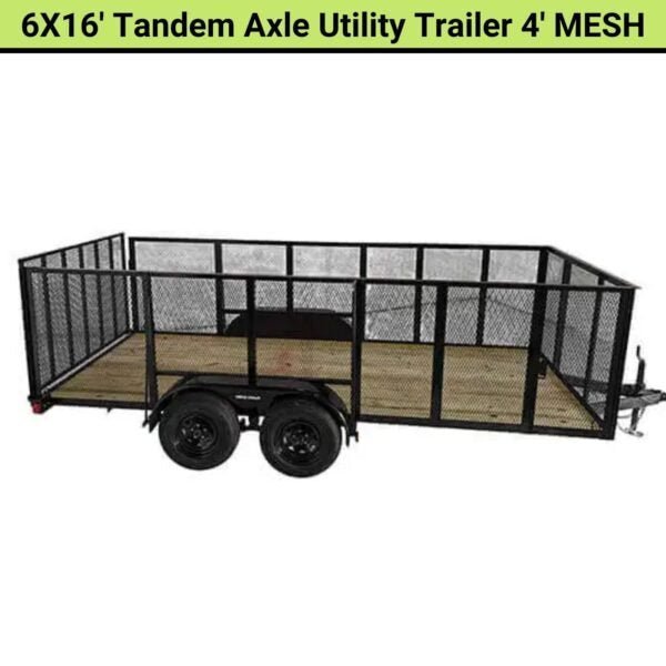 Triple Crown 6X16? Tandem Axle Utility Trailer 4? MESH | U6X16T24M - TryIlluminate