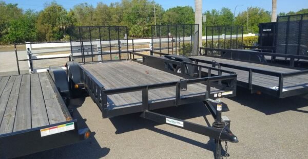 Triple Crown 7X18 Utility Trailer | Black | Rear Gate | ATV7X18 - TryIlluminate