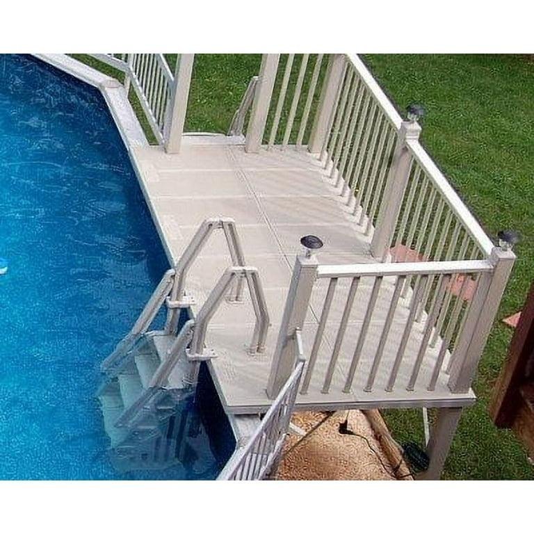 Vinylworks 5′ x 13.5′ Resin Above Ground Swimming Pool Deck Kit Taupe - TryIlluminate