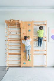 Walnut Modular | Swedish Ladder Jungle Gym – Wall Mounted by Avenlur - TryIlluminate