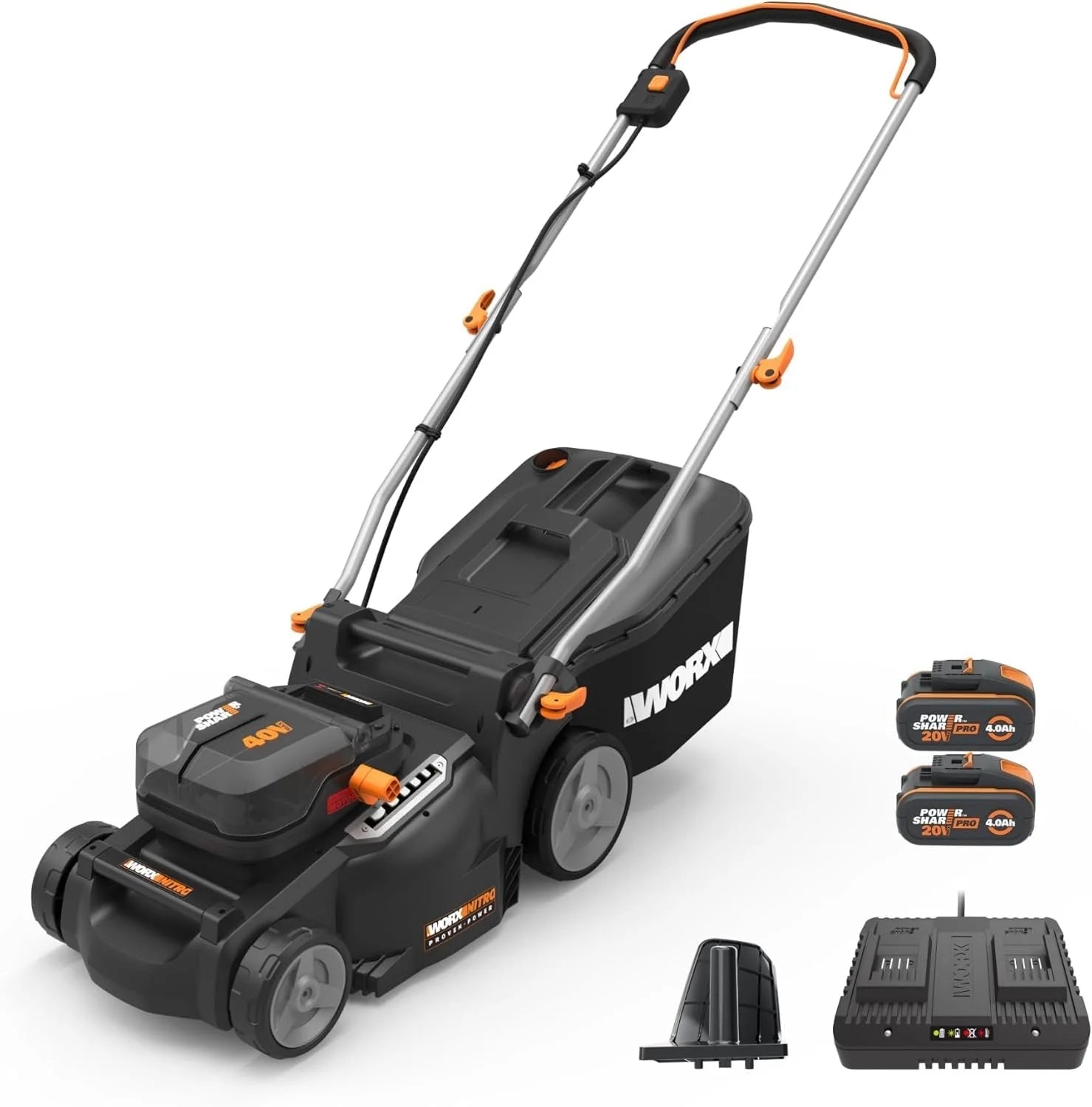 WORX Nitro 40V 16″ Cordless Lawn Mowers w/Brushless Motor 2.0 & Intellicut. - TryIlluminate