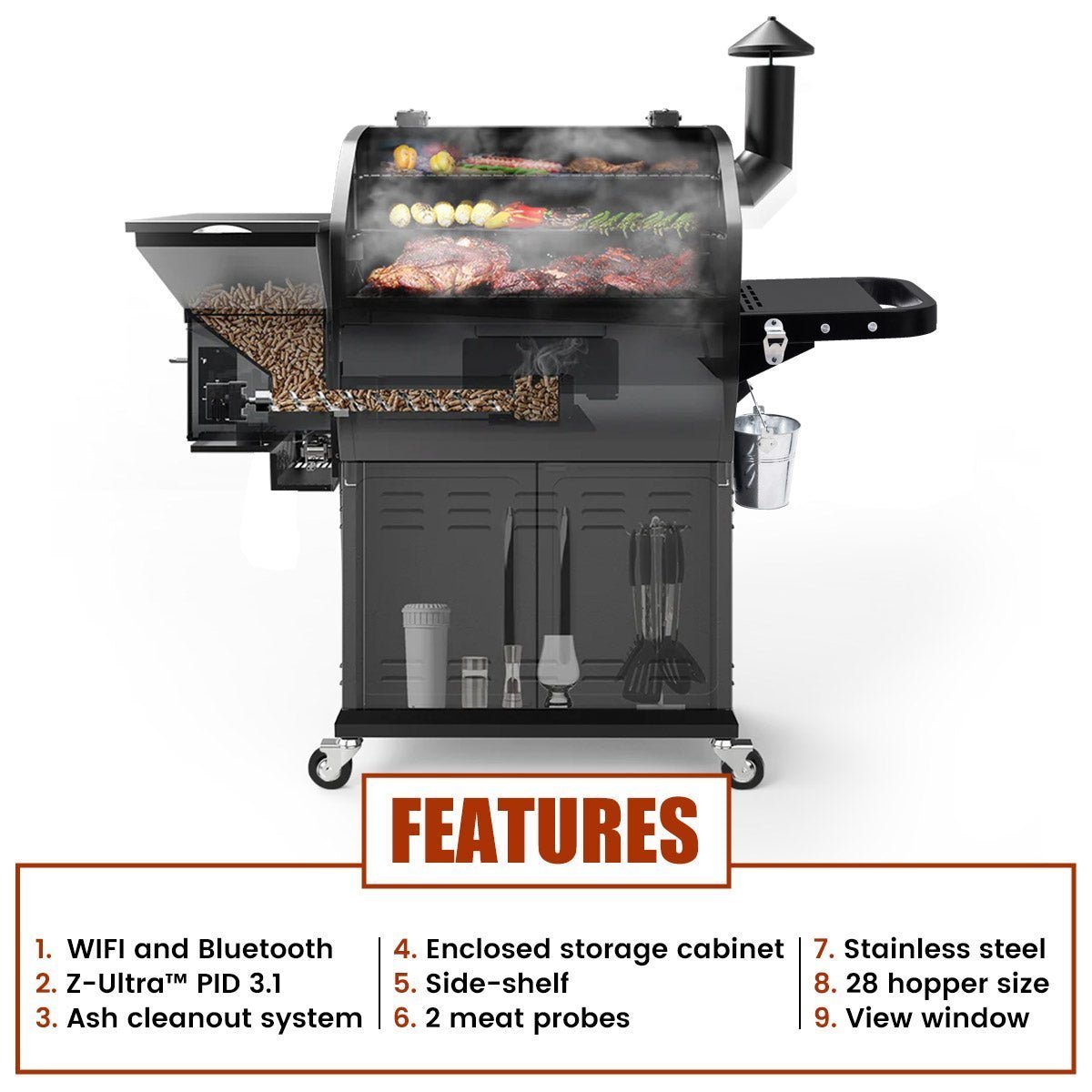 Z Grills BBQ LEGEND 1000D4E WIFI STAINLESS STEEL - TryIlluminate